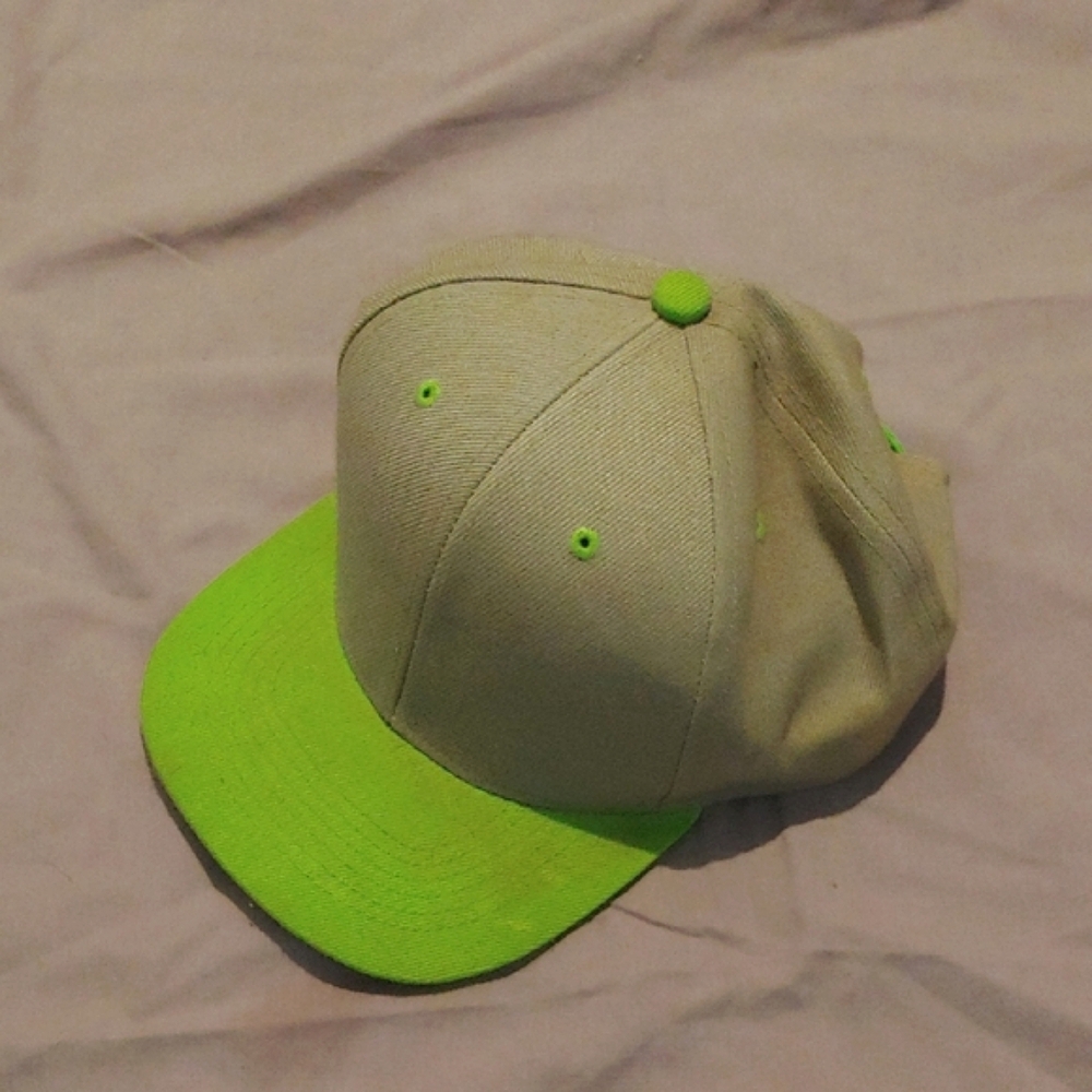 Adult Green and Gray Baseball Cap * Adjustable * Snapback